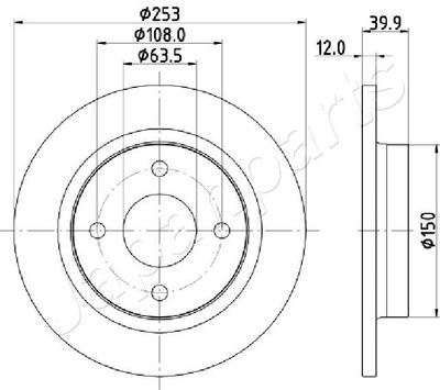 DP0329 JAPANPARTS Тормозной диск