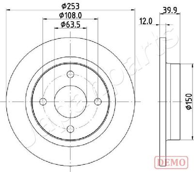 DP0329C JAPANPARTS Тормозной диск