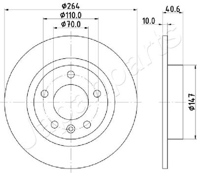 DP0400 JAPANPARTS Тормозной диск