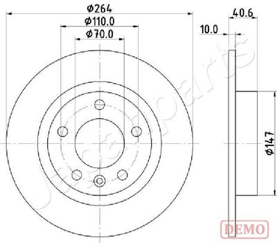 DP0400C JAPANPARTS Тормозной диск