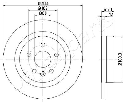 DP0404 JAPANPARTS Тормозной диск