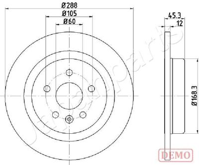 DP0404C JAPANPARTS Тормозной диск