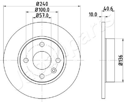 DP0405 JAPANPARTS Тормозной диск