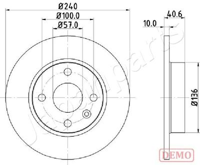 DP0405C JAPANPARTS Тормозной диск