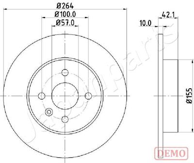 DP0407C JAPANPARTS Тормозной диск