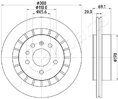 DP0409 JAPANPARTS Тормозной диск