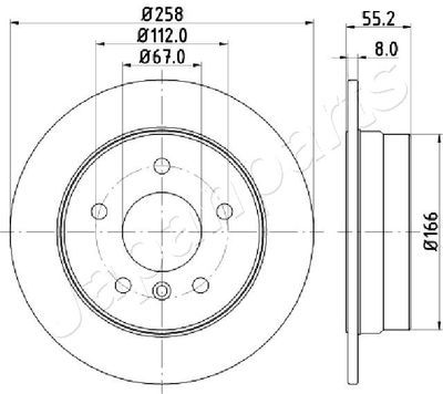 DP0500 JAPANPARTS Тормозной диск