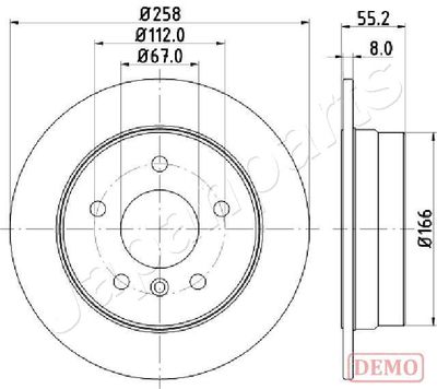 DP0500C JAPANPARTS Тормозной диск