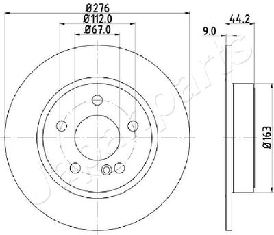 DP0502 JAPANPARTS Тормозной диск