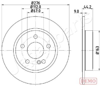 DP0502C JAPANPARTS Тормозной диск