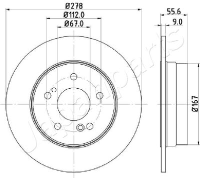 DP0505 JAPANPARTS Тормозной диск