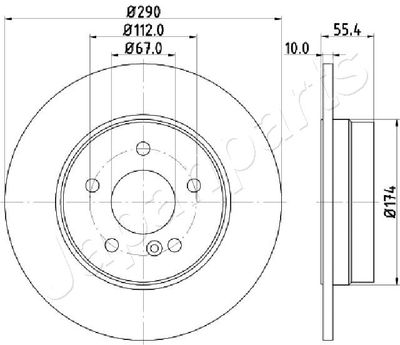 DP0507 JAPANPARTS Тормозной диск