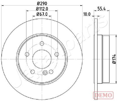 DP0507C JAPANPARTS Тормозной диск