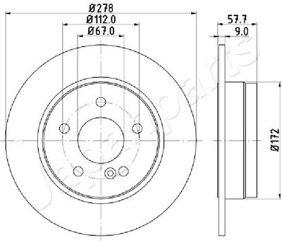 DP0508 JAPANPARTS Тормозной диск