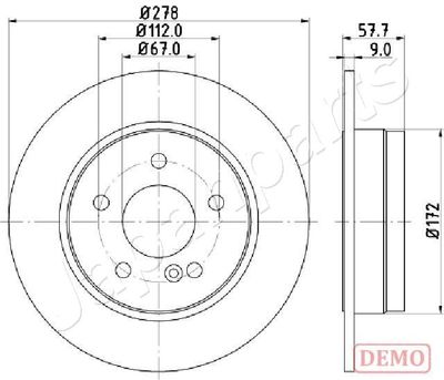 DP0508C JAPANPARTS Тормозной диск