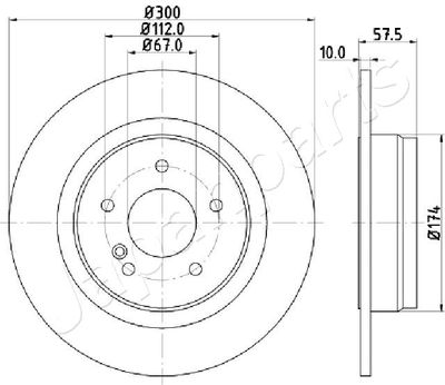 DP0509 JAPANPARTS Тормозной диск