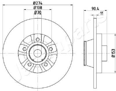 DP0511 JAPANPARTS Тормозной диск