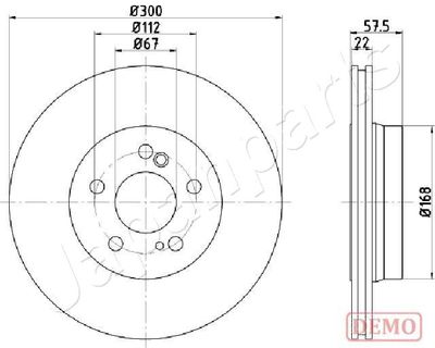 DP0517C JAPANPARTS Тормозной диск