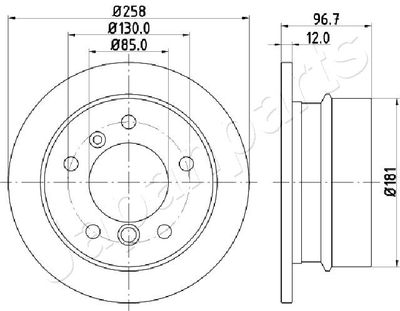 DP0518 JAPANPARTS Тормозной диск