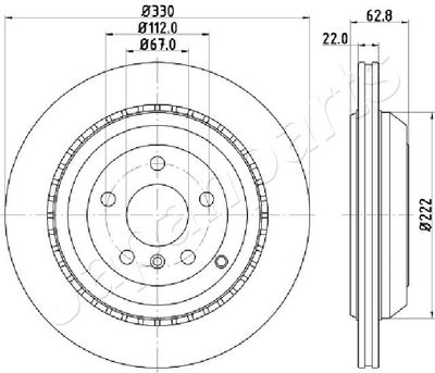 DP0519 JAPANPARTS Тормозной диск