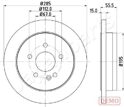 DP0522C JAPANPARTS Тормозной диск