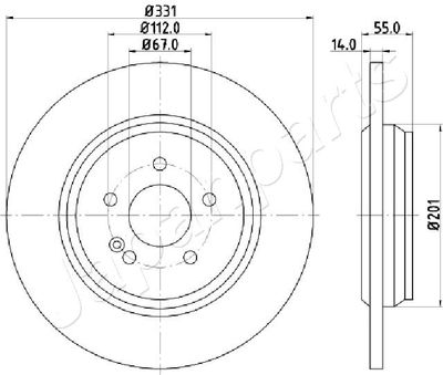 DP0523 JAPANPARTS Тормозной диск