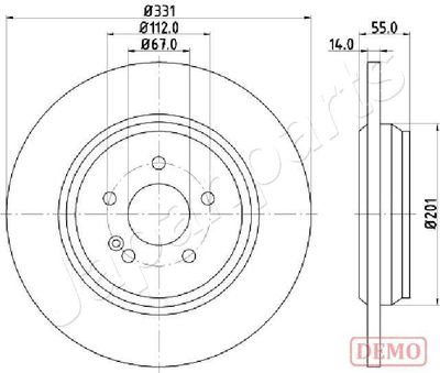 DP0523C JAPANPARTS Тормозной диск