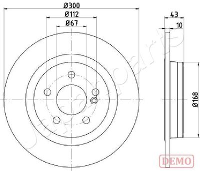 DP0525C JAPANPARTS Тормозной диск