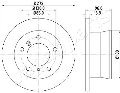 DP0526 JAPANPARTS Тормозной диск