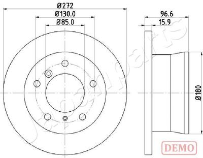 DP0526C JAPANPARTS Тормозной диск