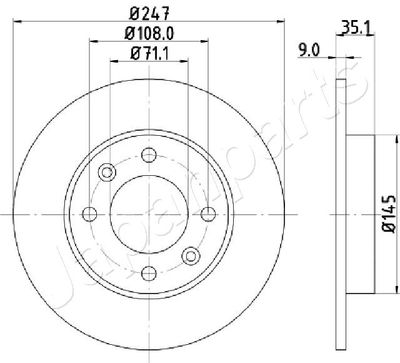 DP0602 JAPANPARTS Тормозной диск