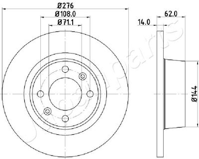 DP0604 JAPANPARTS Тормозной диск