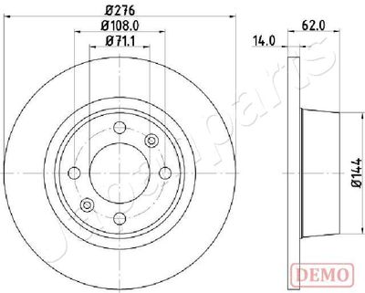 DP0604C JAPANPARTS Тормозной диск