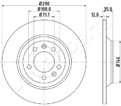 DP0605 JAPANPARTS Тормозной диск