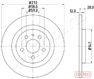 DP0606C JAPANPARTS Тормозной диск