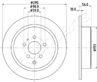 DP0608 JAPANPARTS Тормозной диск