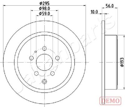 DP0608C JAPANPARTS Тормозной диск