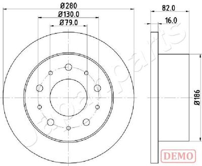 DP0611C JAPANPARTS Тормозной диск