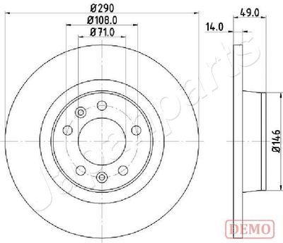 DP0219C JAPANPARTS Тормозной диск