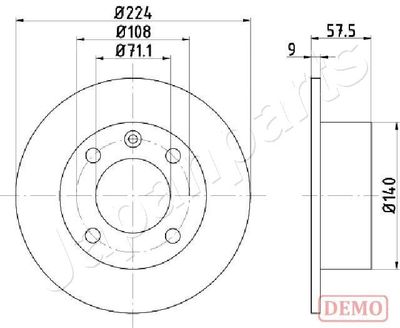 DP0614C JAPANPARTS Тормозной диск