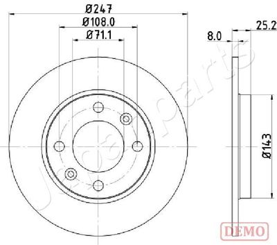 DP0615C JAPANPARTS Тормозной диск