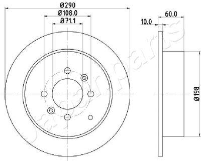 DP0616 JAPANPARTS Тормозной диск