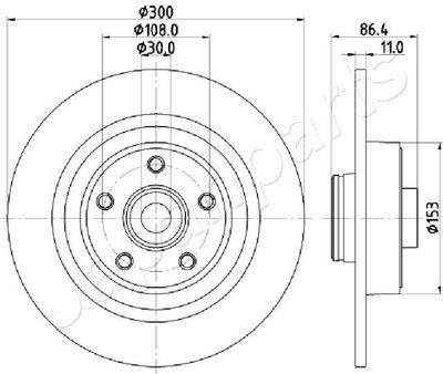 DP0702 JAPANPARTS Тормозной диск