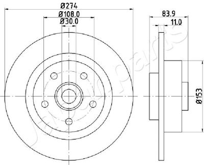 DP0704 JAPANPARTS Тормозной диск