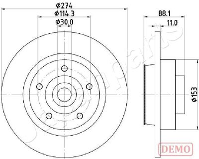 DP0705C JAPANPARTS Тормозной диск