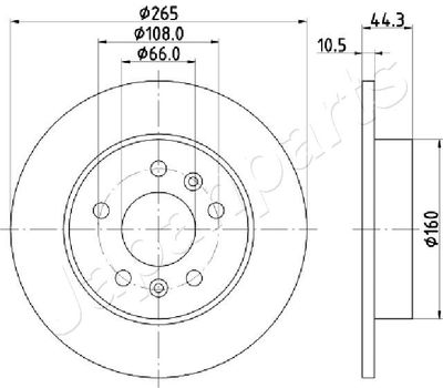 DP0707 JAPANPARTS Тормозной диск