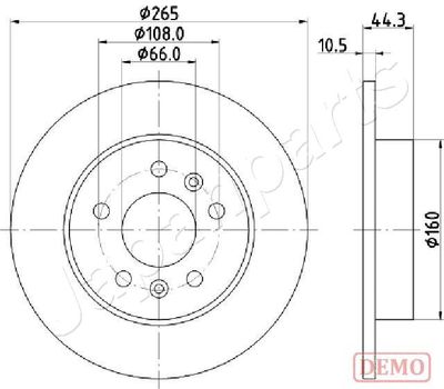 DP0707C JAPANPARTS Тормозной диск