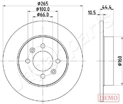 DP0708C JAPANPARTS Тормозной диск