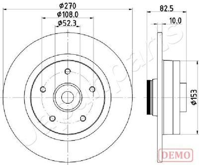 DP0710C JAPANPARTS Тормозной диск