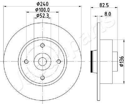 DP0712 JAPANPARTS Тормозной диск